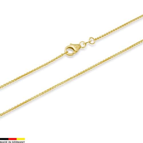 Cadena eslabones espiga hueco oro de 14 quilates 50cm