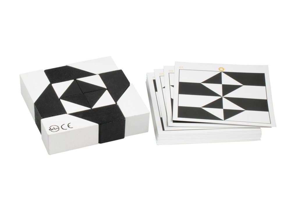 Detoa Rompecabezas Tangram blanco y negro