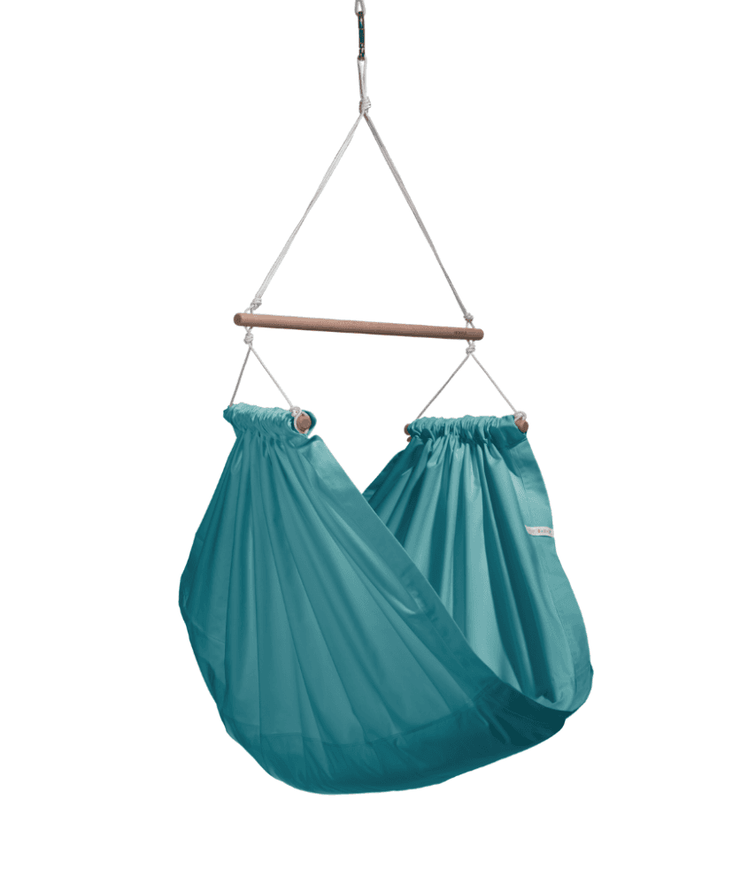 Columpio de tela colgante verde menta oscuro HOJDAVAK JUNIOR