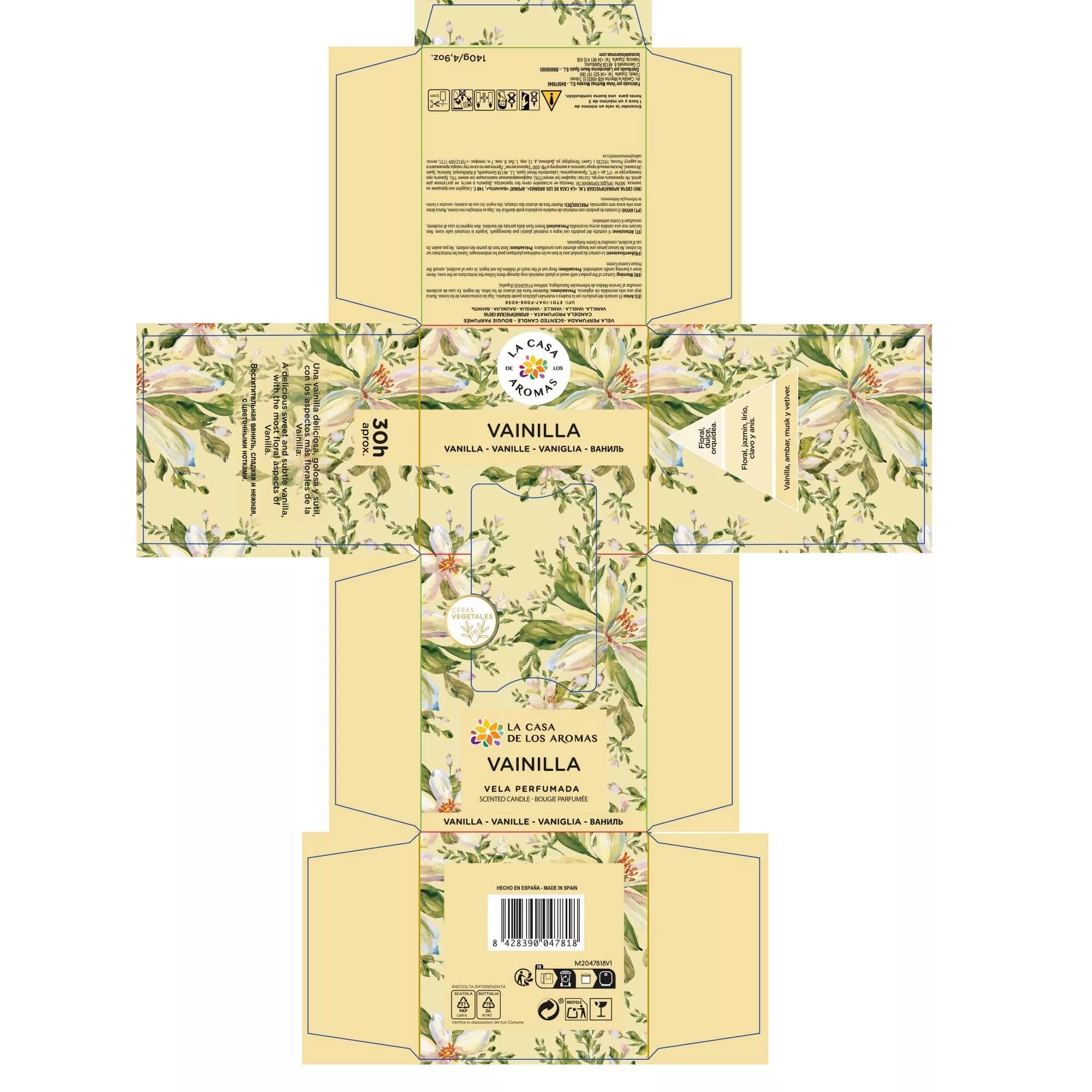 Vela Perfumada Vainilla - Vaso Cristal 140g view 2