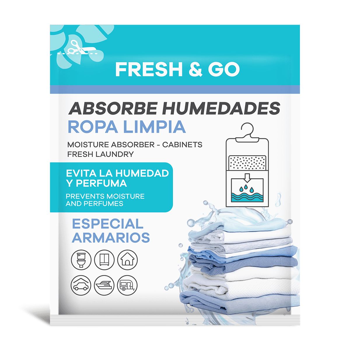 Absorbe Humedades Colgador Ropa Limpia 100g