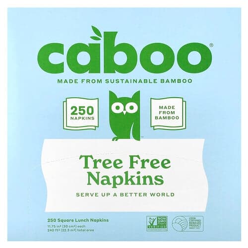 Caboo, Servilletas de bambú, 250 servilletas de papel