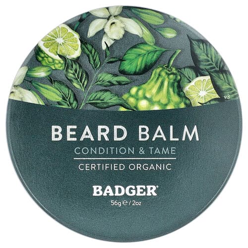 Badger, Bálsamo para la barba, Bergamota y vainilla, 56 g (2 oz)