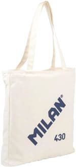 Bolsa De Tela Tote Shopper Milan 430 Serie 1918 Beige