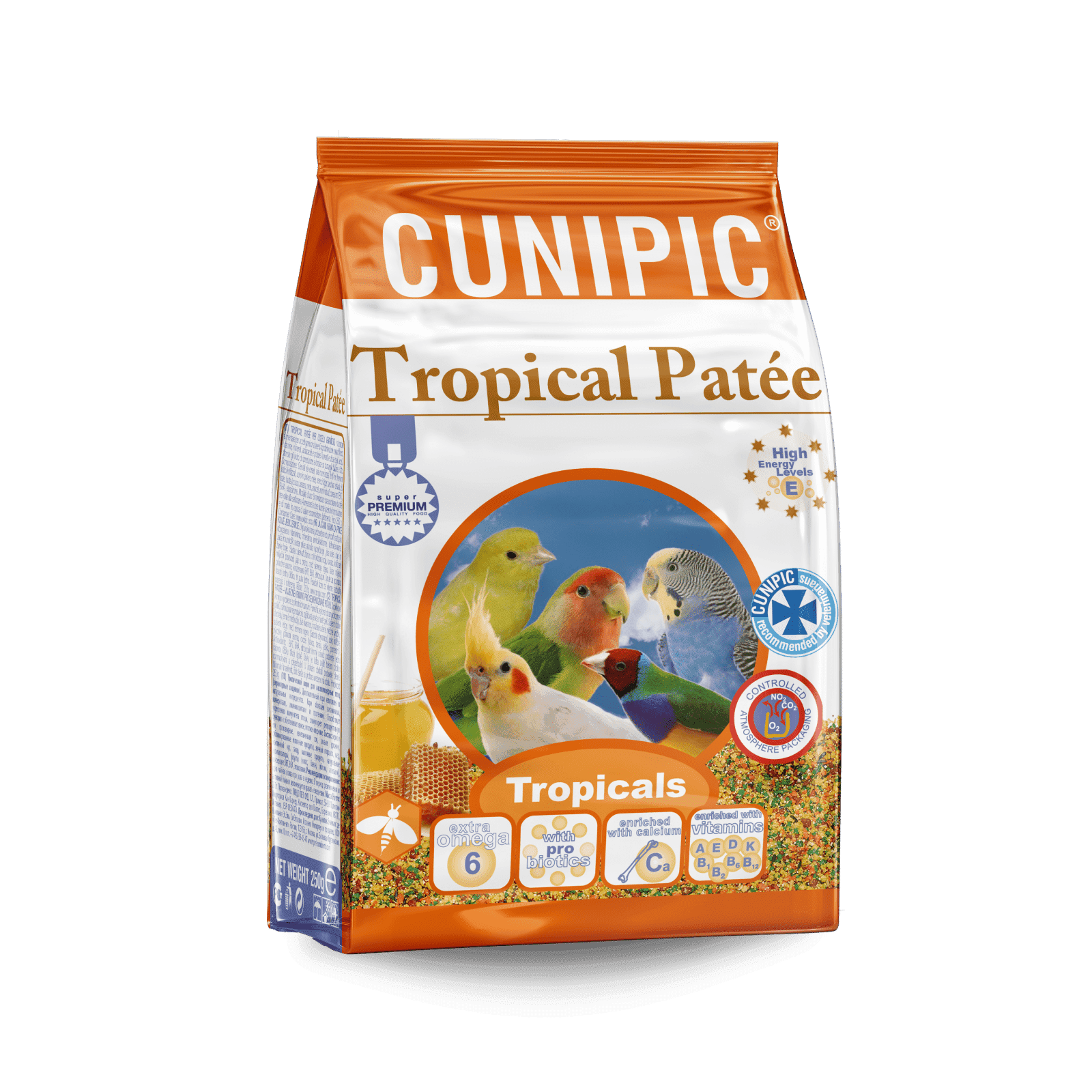 Pasta de Cría Tropical Patée para Granívoros 250 g Cunipic