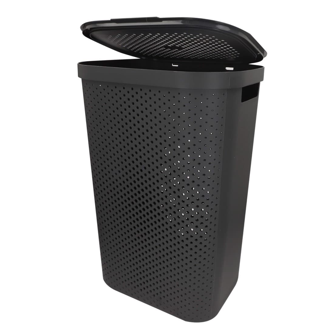 Curver cesto de ropa sucia infinity 60l gris con tapa