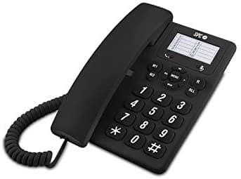 SPC Original - Teléfono Fijo sobremesa o Pared, con Teclas Grandes y fácil de Usar, 3 memorias directas, Volumen de Timbre Extra Alto, función de
