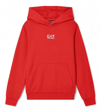 EA7 para niño. 7B000024_AF10380 Sudadera Core Identity Boy rojo (12 Años), Deportivo, Algodón, Manga corta, moda infantil