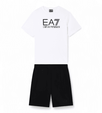 EA7 para niño. 7B000302_AF10375 Conjunto Visibility Boy Blanco (10Años= 142cm), Casual, Deportivo, Algodón, Sportswear, Multideporte, moda i