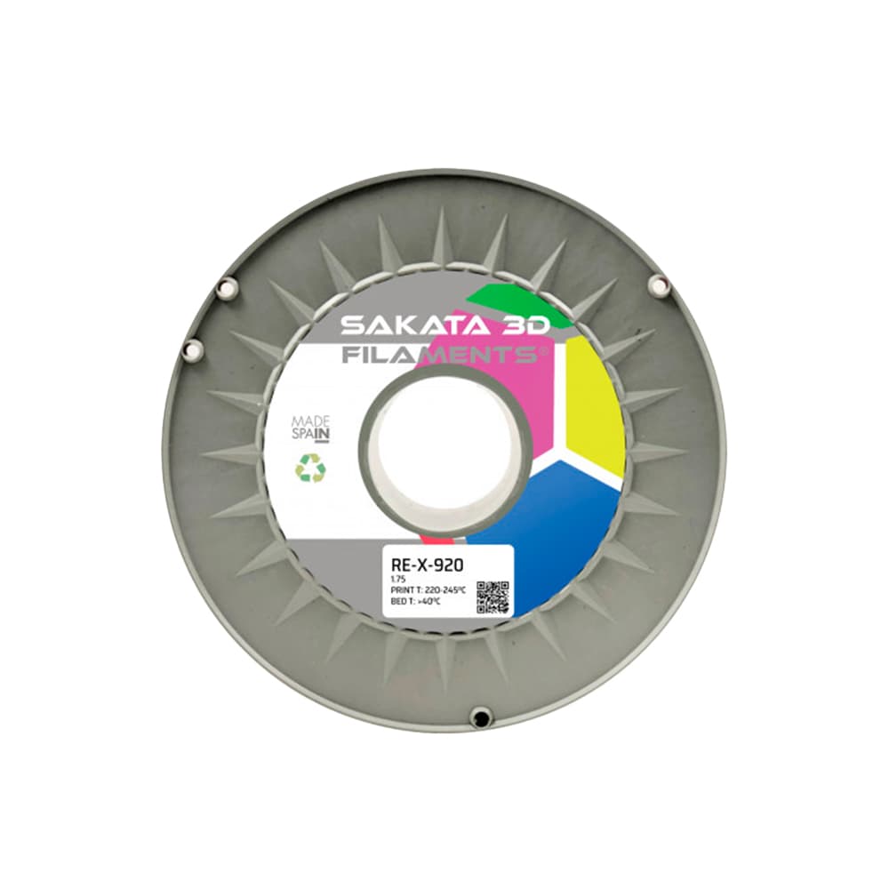 RE-Flex-920 85A Sakata 3D Negro 1,75 mm (Reciclado Flexible)