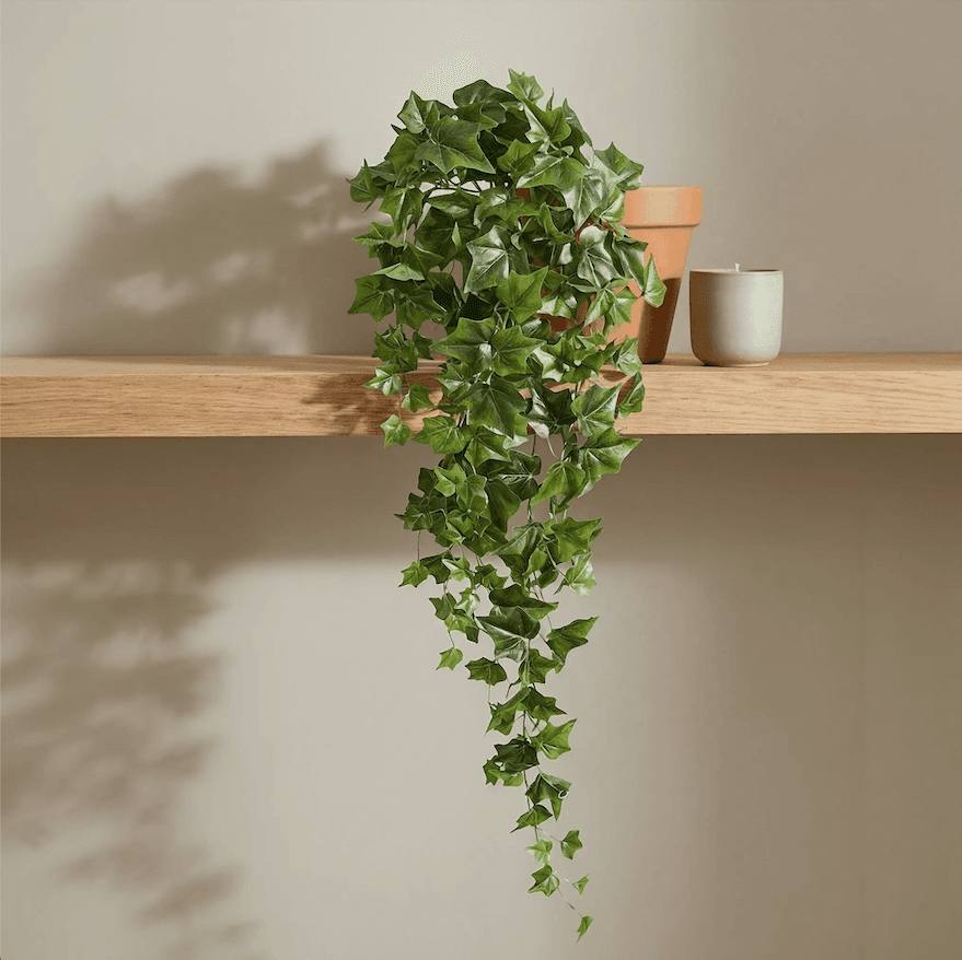Hedera planta artificial colgante 80cm - verde