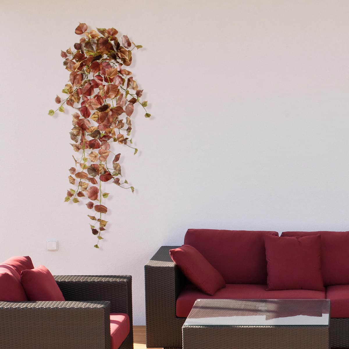 Planta colgante artificial otoño Populus 80cm