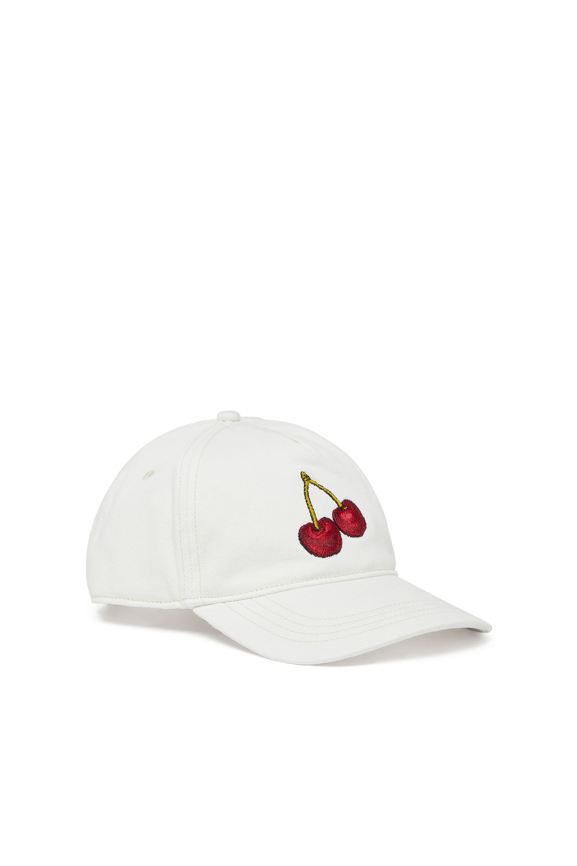 Diesel - Gorra de béisbol de sarga de algodón con bordado de cerezas - Gorras - Unisex - Blanco
