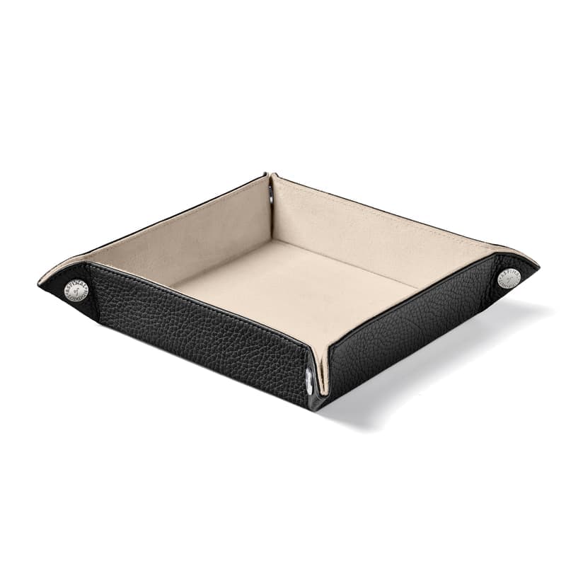 Aspinal of London Medium Tidy Tray in Black Pebble