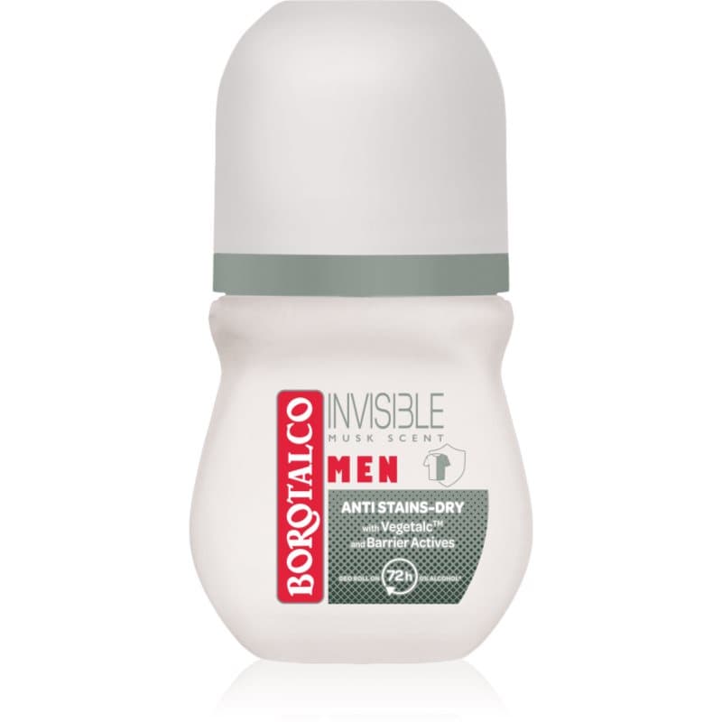 Borotalco MEN Invisible desodorante roll-on con bola 72h fragancias Musk 50 ml