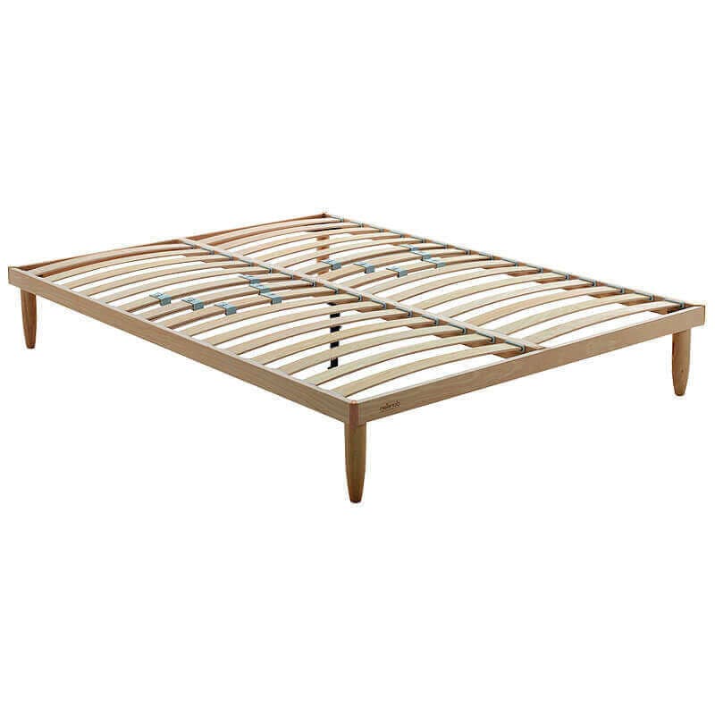 Estrado de ripas natural 14 ripas de madeira reforçada 150x182cm