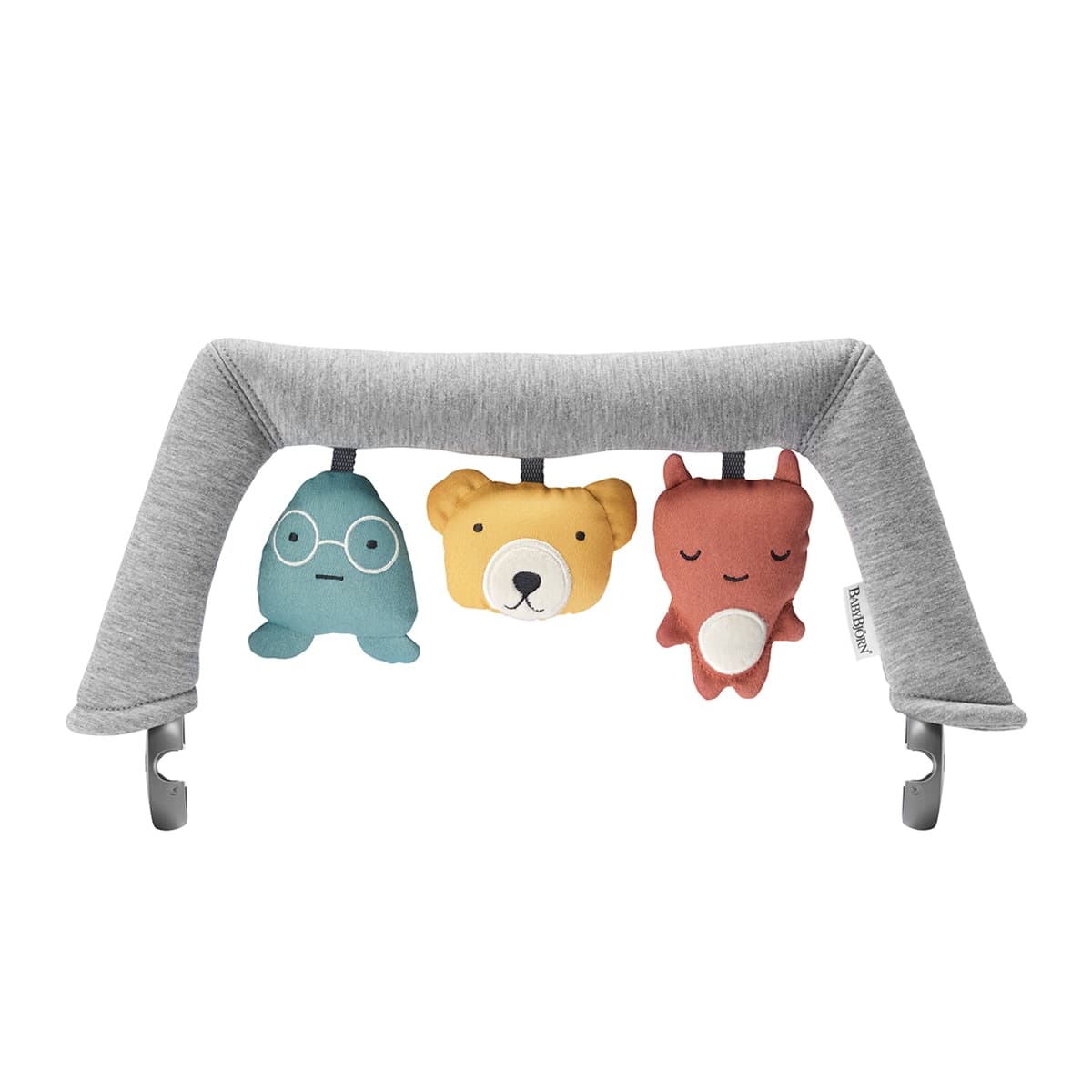 BabyBjörn - Arco de juegos BabyBjörn Amiguitos Juguetones para Hamaca Balance Soft-Bliss gris-azul-amarillo.