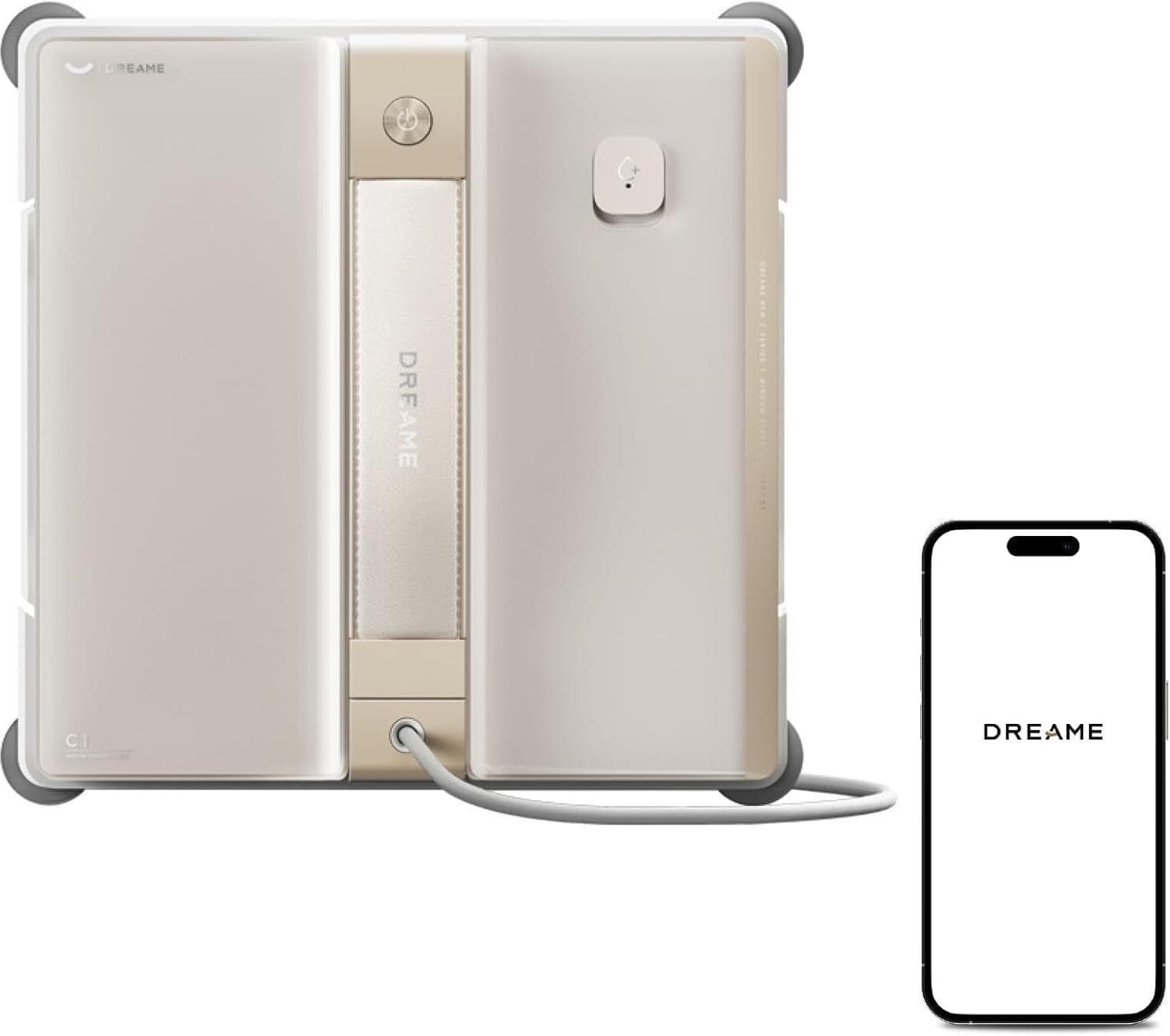 DREAME C1 - Robô Limpador de Vidros - Proteção e Segurança Confiáveis - Tecnologia CornerClean - Limpeza Úmida Minuciosa