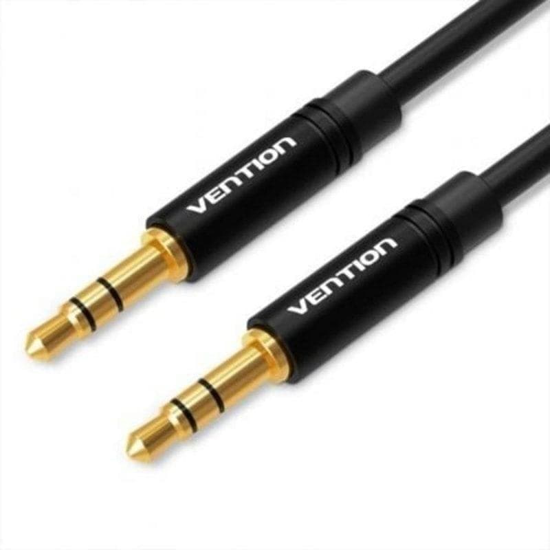 Cable de audio Vention BAKBF Jack 3.5 macho-macho 1m negro chapado oro