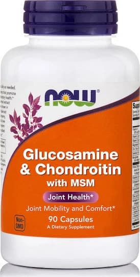 Now Foods Glucosamina y Condroitina con Msm Suplemento para la Salud Articular y Ósea 90 cáps