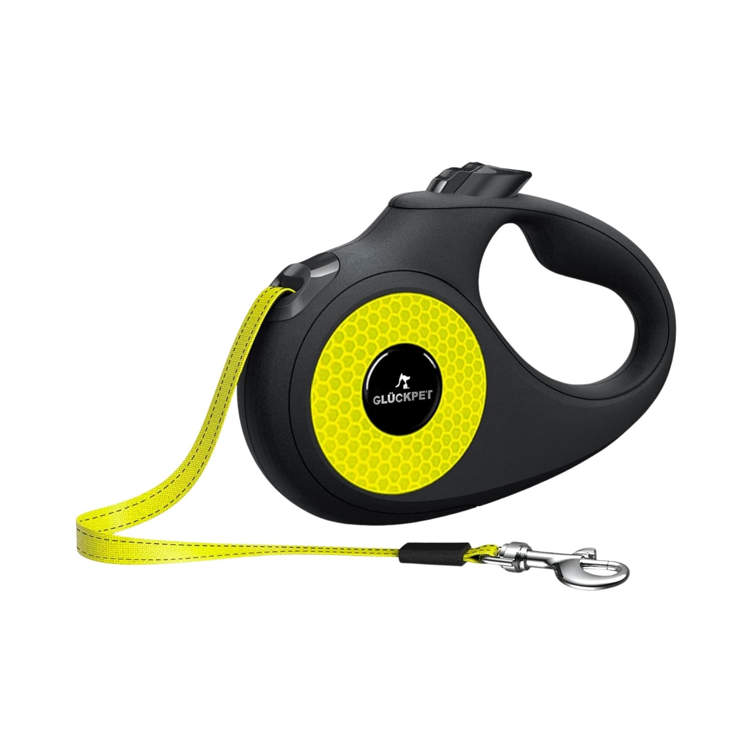Correa para Perro Retráctil Extensible 5m con Botón de Bloqueo y Mango Ergonómico Talla M Glückpet