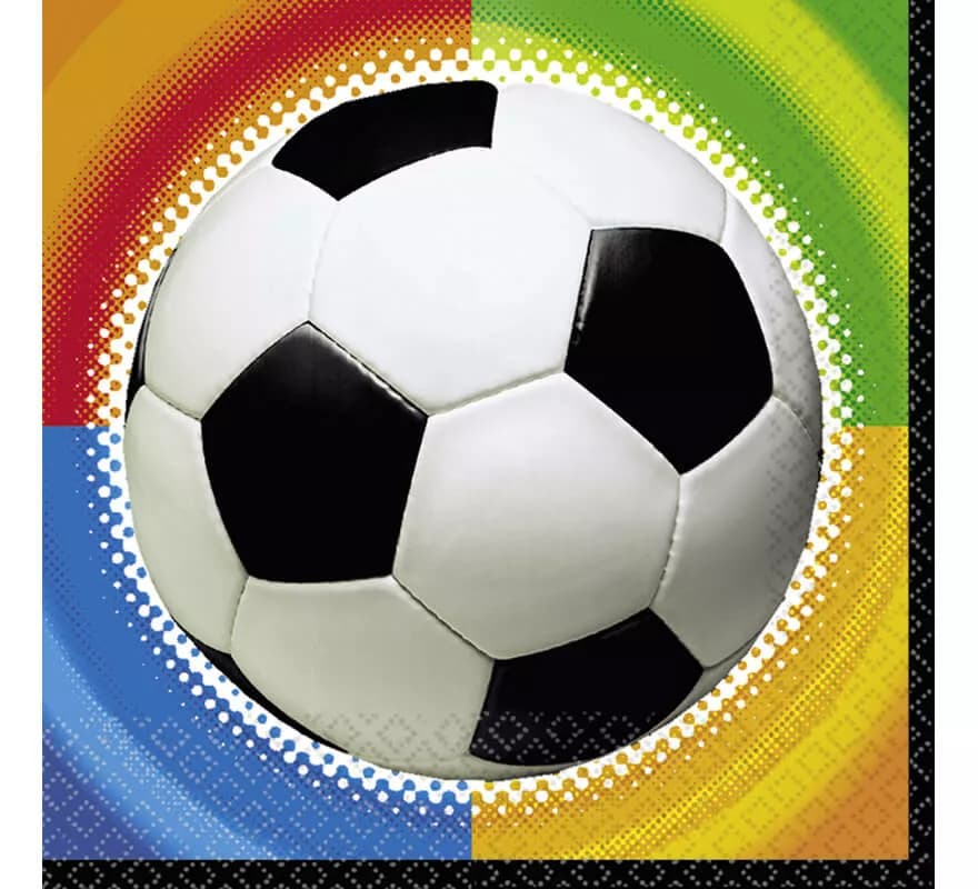 Bolsa de 16 Servilletas Championship Soccer de 33x33 cm