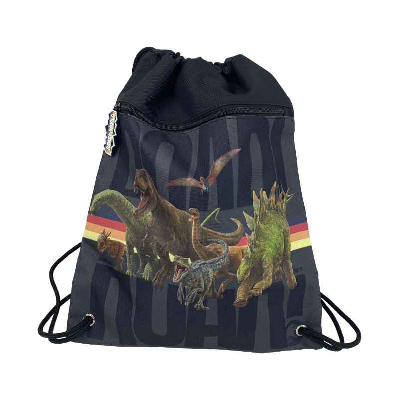 CYPBRANDS Jurassic World- Mochila saco, Mochila cuerdas, Extraescolares, Material escolar, Multicolor, Producto Oficial