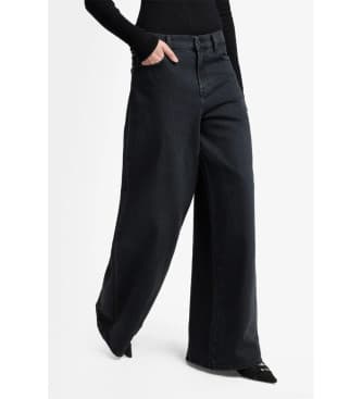 7 For All Mankind para mujer. 7UL60C311O3 Jeans MARIE WIDE LEG negro (28), Casual, Algodón