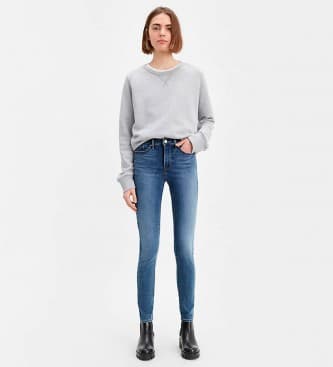 Levi's para mujer. 19626-0262 Jeans estrecho moldeador 311 azul (28/28), Casual, Algodón, Sostenible