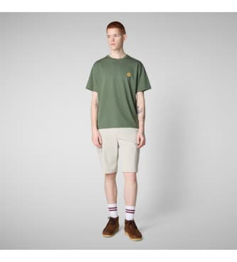 Save The Duck para hombre. DT1709M-BESY20 Camiseta Caius verde (XL), Casual, Algodón, Manga corta