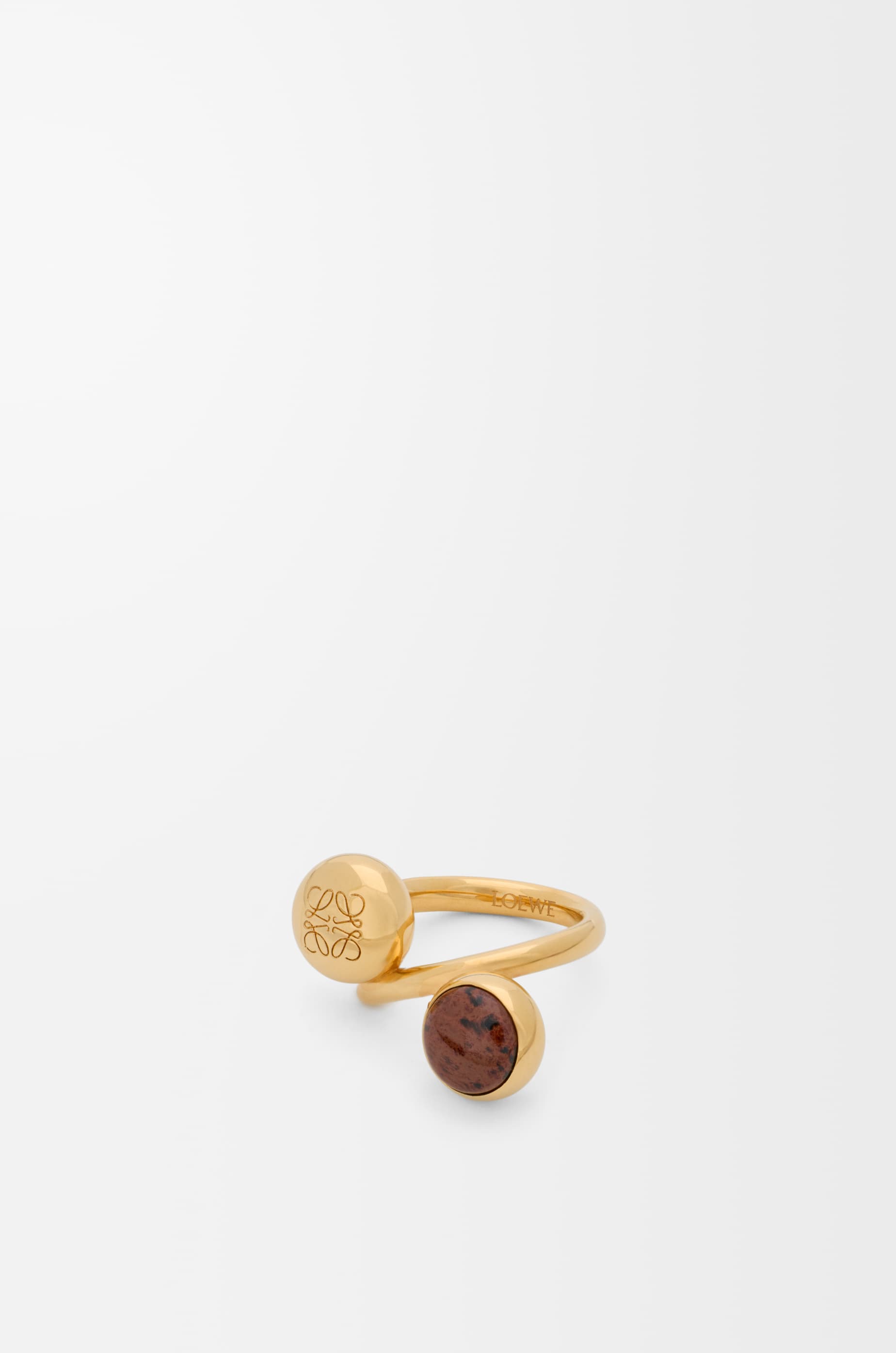 LOEWE - Anillo Anagram Pebble Size:9 Mujer