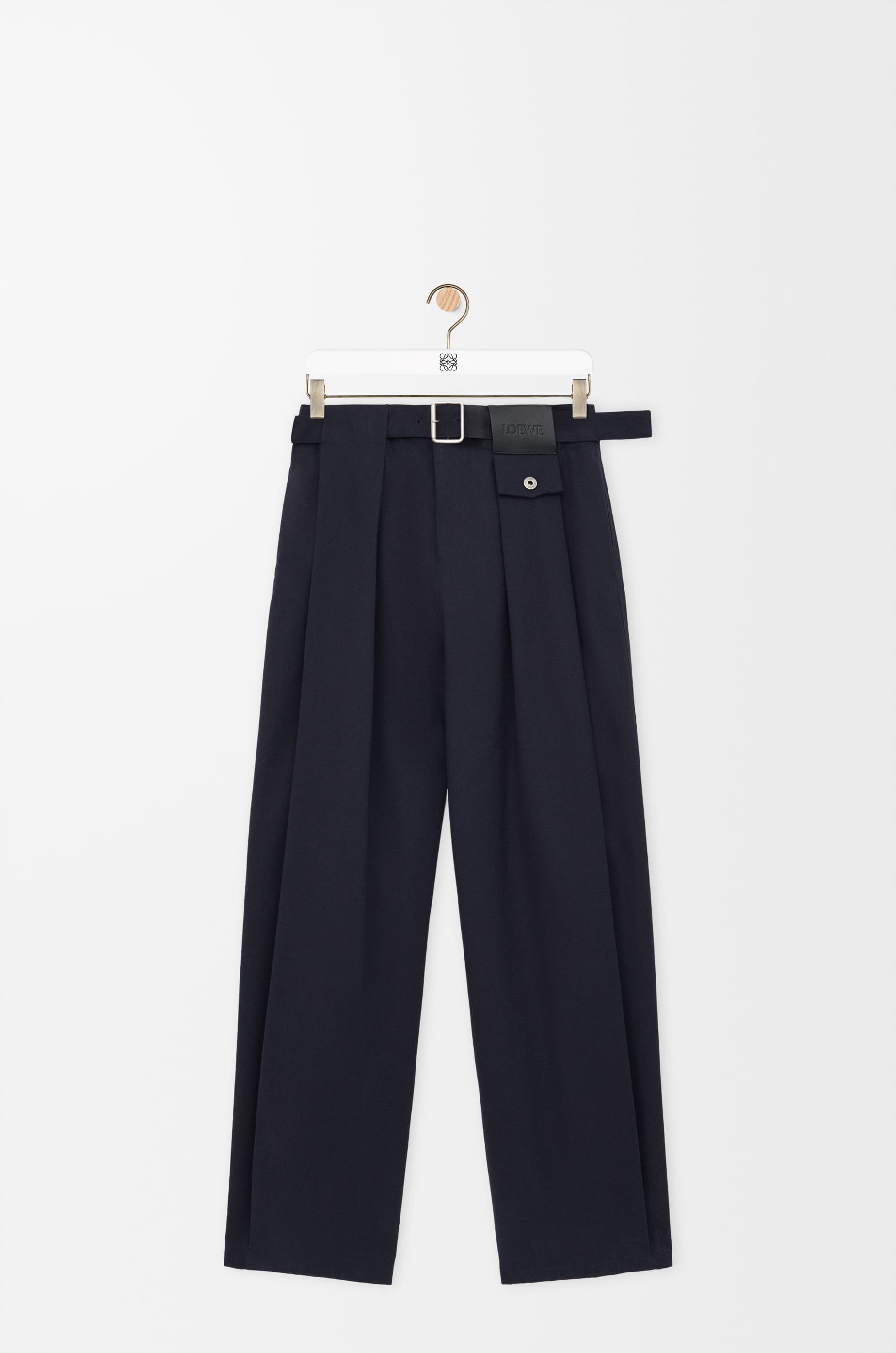 LOEWE - Pantalón En Algodón Y Seda Size:42 Mujer