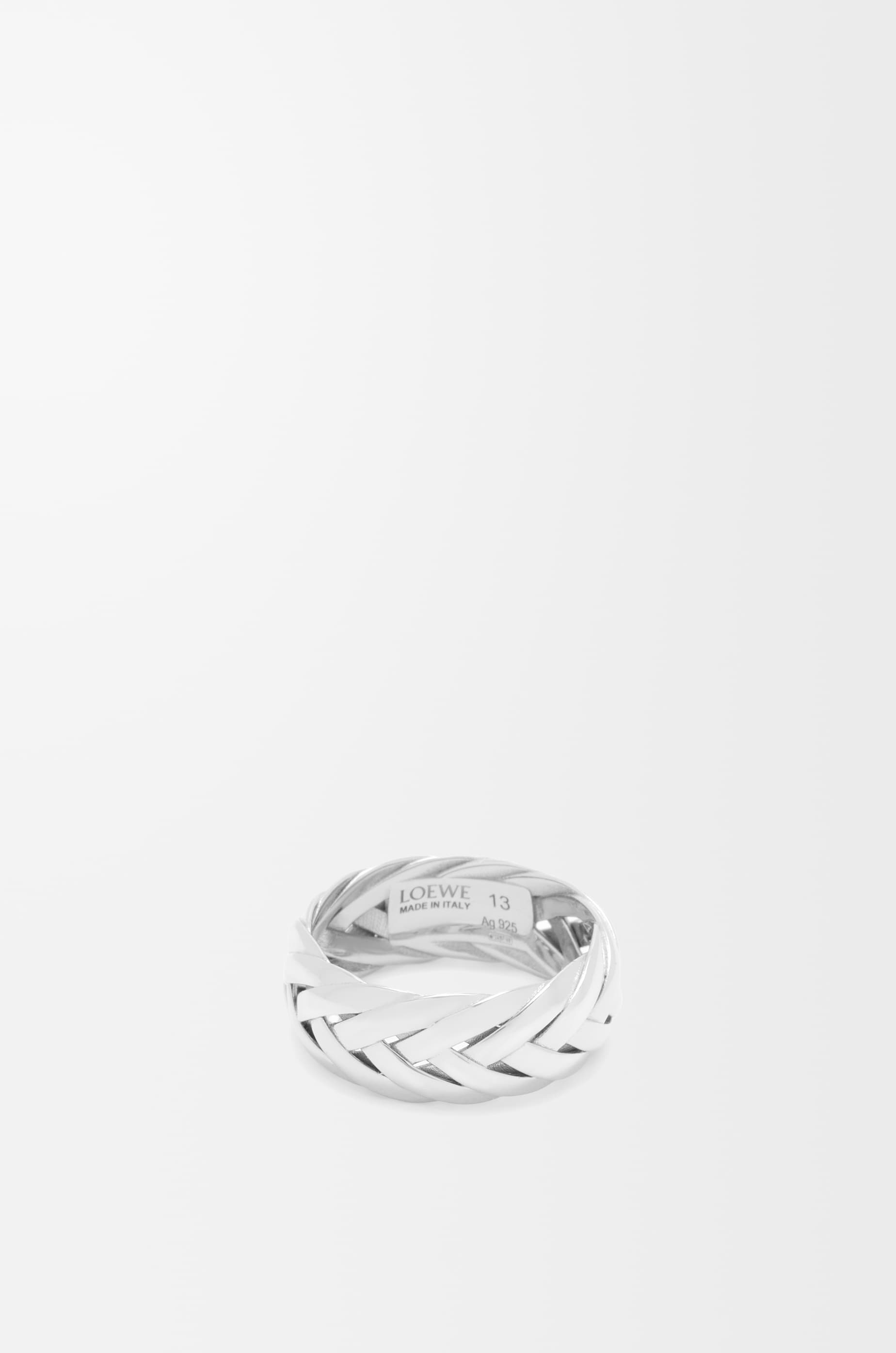LOEWE - Anillo Trenzado En Plata De Ley Size:11 Mujer