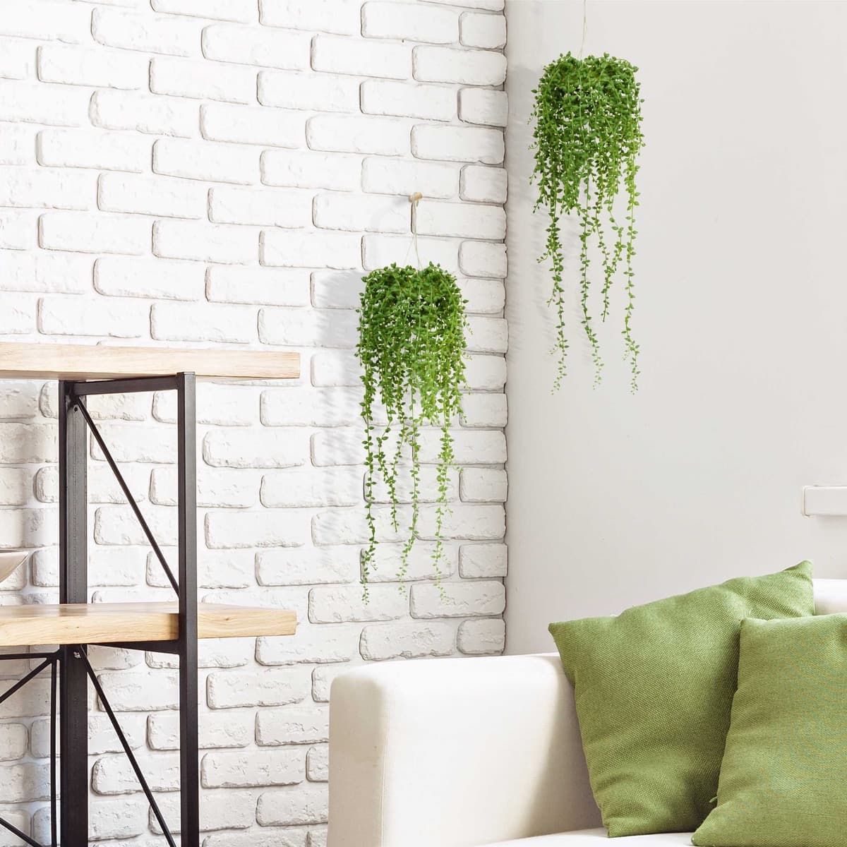 Senecio planta artificial colgante 60cm