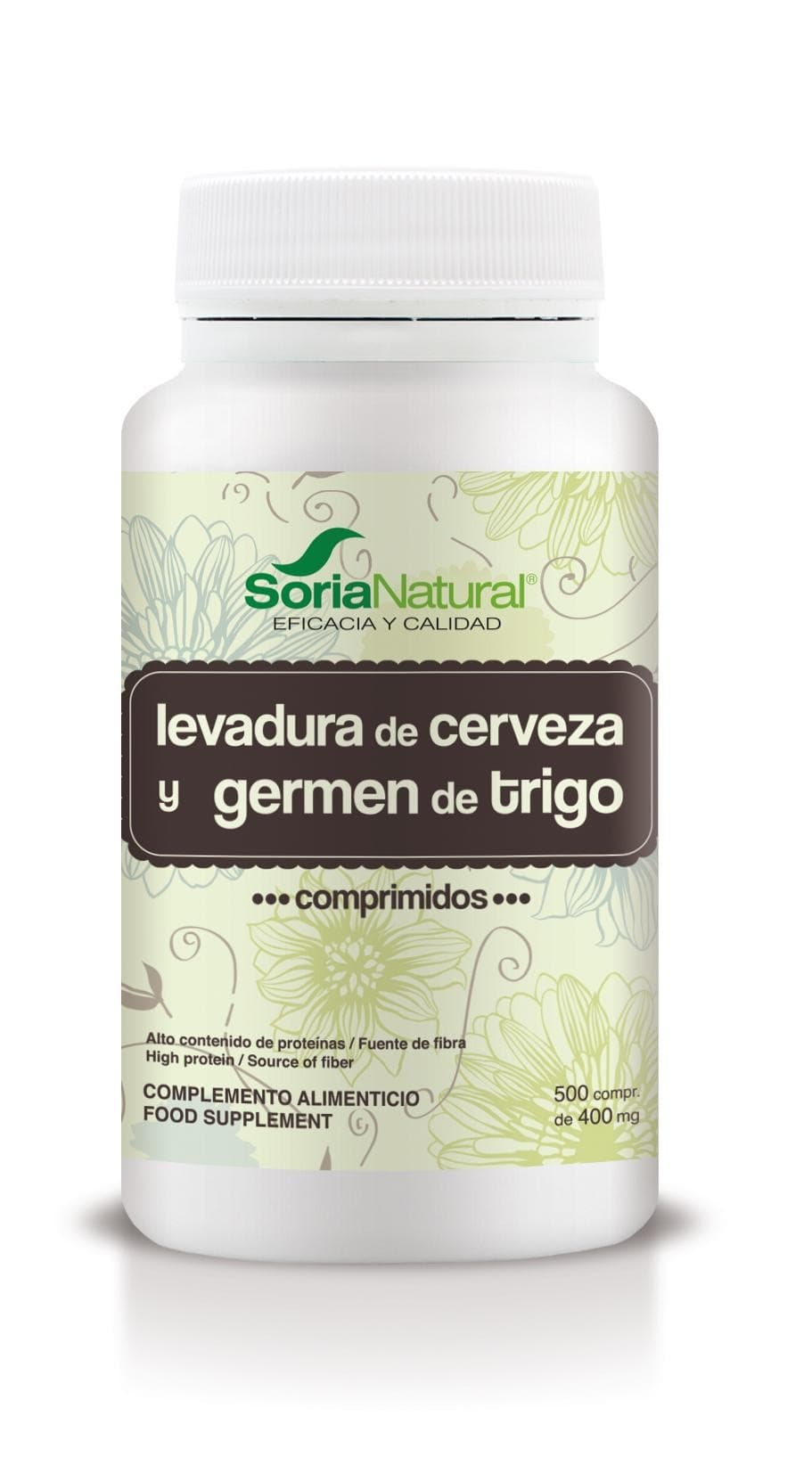 Soria natural levadura cerveza + germen de trigo 400mg 500 comprimidos