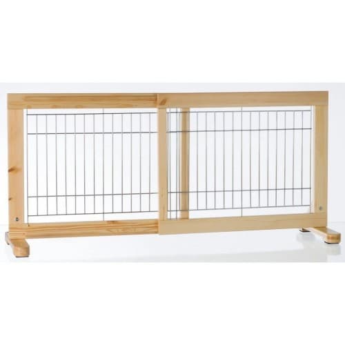 Barrera ajustable para perros color Madera